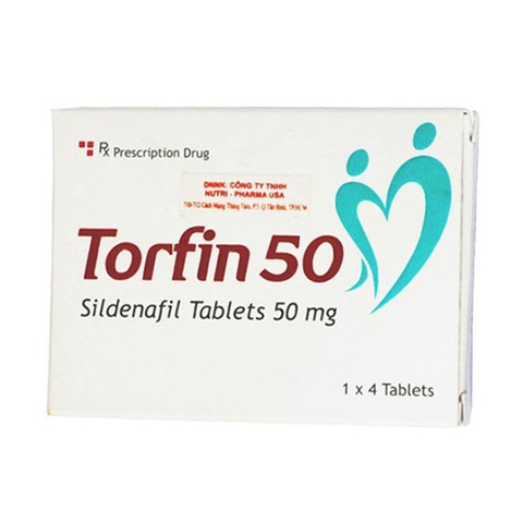 Thuốc cường dương Torfin 50 mg, Hộp 4 viên