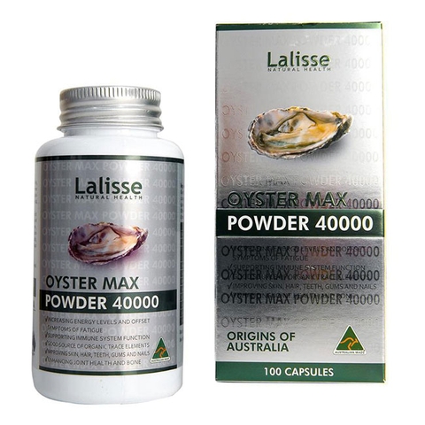 Tinh chất hàu Lalisse Oyster Max Powder 40000mg, Hộp 100 viên