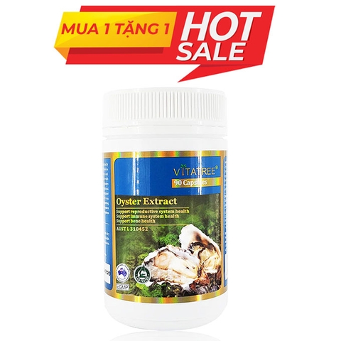 Tinh chất hàu Vitatree Oyster Extract, Hộp 90 viên