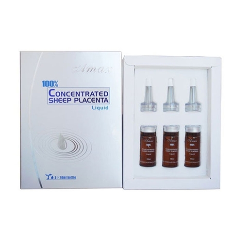 Tinh chất nhau thai cừu Amax Concentrated Placenta Liquid, Hộp 3 ống x 10ml