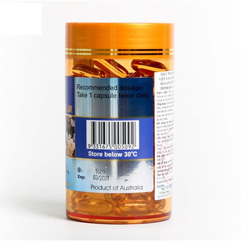 Tinh dầu hoa anh thảo Costar Evening Primrose Oil 1000mg, Hộp 100 viên