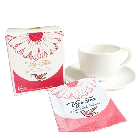 Trà thảo mộc tăng cân Vy & Tea, Hộp 14 gói
