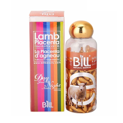 Tinh chất nhau thai cừu và sữa ong chúa Bill Natural Sources Lamp Placenta, Royal Jelly with Vitamin E, Hộp 100 viên
