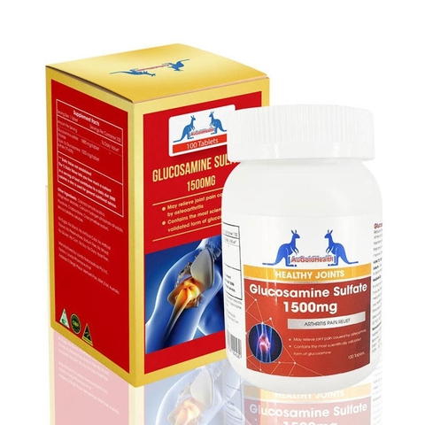 Viên bổ khớp AuGoldHealth Glucosamine Sulfate 1500mg, Hộp 100 viên