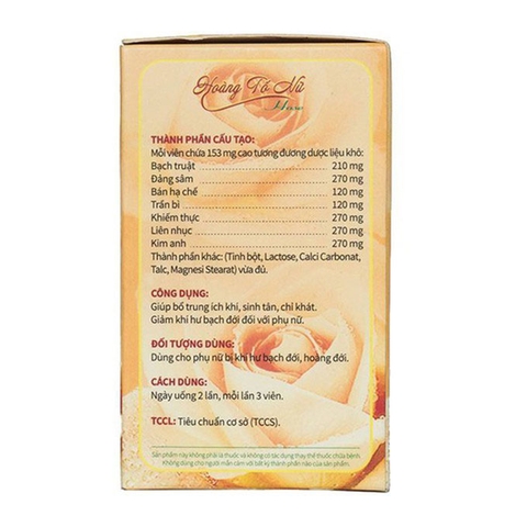 Viên uống chống viêm nhiễm phụ khoa Hoàng Tố Nữ, Hộp 60 viên