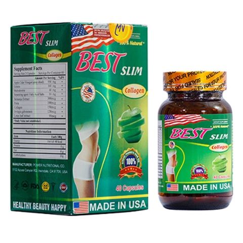 Viên uống giảm cân Best Slim Collagen, Hộp 40 viên