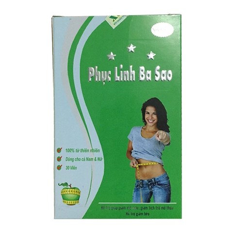 Viên uống giảm cân Phục Linh Ba Sao, Hộp 30 viên