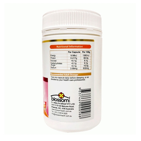 Viên uống nhau thai cừu Blossom Super Sheep Placenta 40000mg, Hộp 100 viên