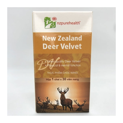 Viên uống nhung hươu Newzealand Nzpure Deer Velvet, Hộp 30 viên