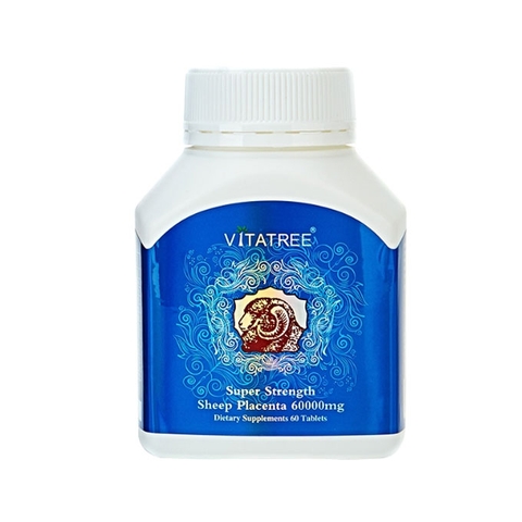 Nhau thai cừu Vitatree Super Strength Sheep Placenta 60000mg, Lọ 60 viên