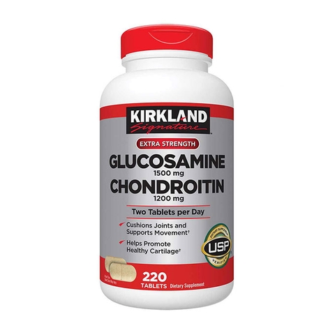 Viên uống bổ khớp Kirkland Glucosamine 1500mg & Chondroitin 1200mg, Hộp 220 viên