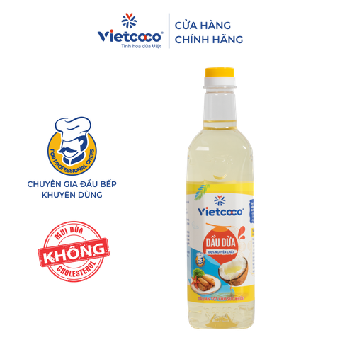 Dầu dừa cooking oil VIETCOCO - chai 1 Lít