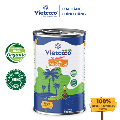 Nước cốt dừa hữu cơ Vietcoco 400mL