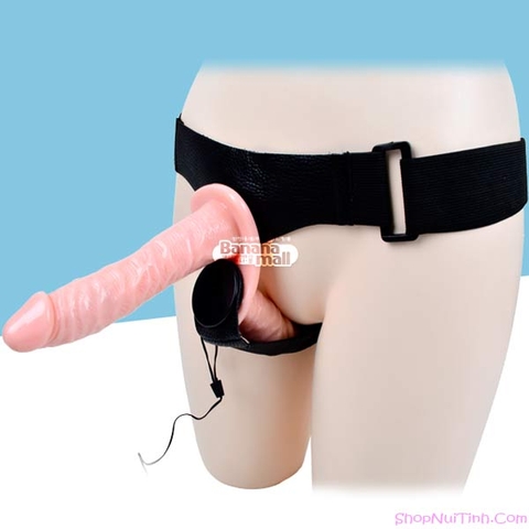 Dương Vật Giả 2 Đầu Les Có Rung Dây Đeo - HM211