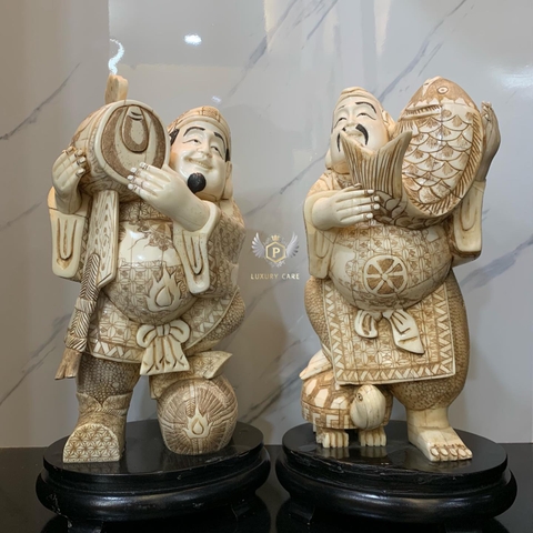 Bộ tượng 2 ông thần may mắn