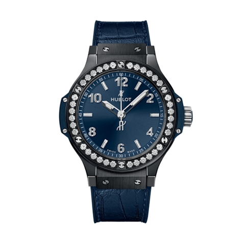 Đồng Hồ Hublot Big Bang Ceramic Blue Diamonds 38mm 361.CM.7170.LR.1204