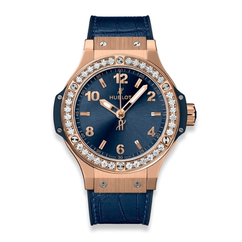 Đồng Hồ Hublot Big Bang Gold Blue Diamonds 38mm 361.PX.7180.LR.1204