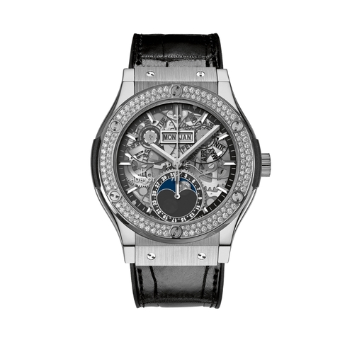 Đồng Hồ Hublot Classic Fusion Aerofusion Moonphase Titanium Diamonds 42mm 547.NX.0170.LR.1104