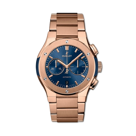 Đồng Hồ Hublot Classic Fusion Blue Chronograph King Gold Bracelet 42mm 540.OX.7180.OX