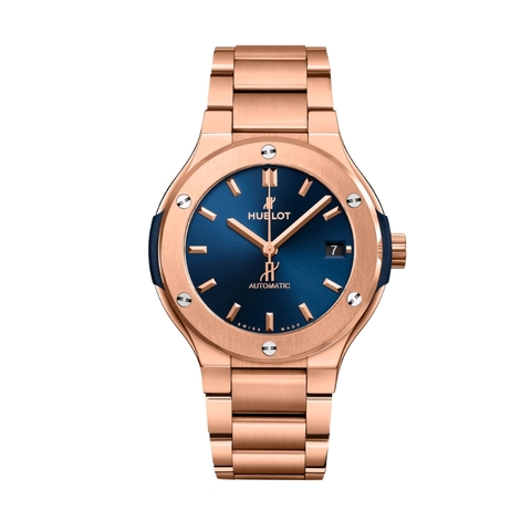 Đồng Hồ Hublot Classic Fusion Blue King Gold Bracelet 38mm 568.OX.7180.OX