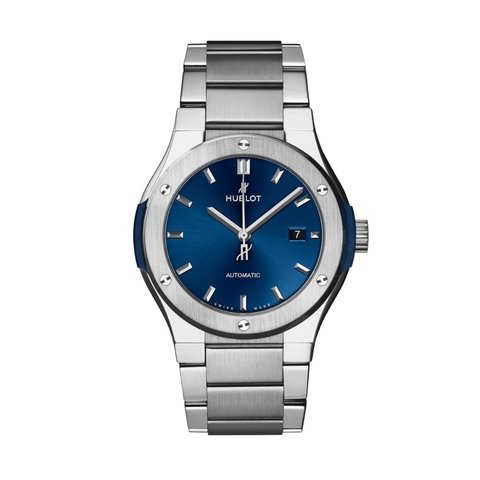Đồng Hồ Hublot Classic Fusion Blue Titanium Bracelet 38mm 568.NX.7170.NX