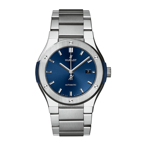 Đồng Hồ Hublot Classic Fusion Blue Titanium Bracelet 42mm 548.NX.7170.NX