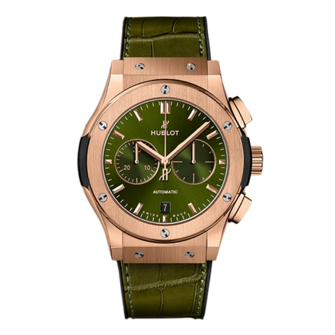 Đồng Hồ Hublot Classic Fusion Chronograph King Gold Green 42mm 541.OX.8980.LR