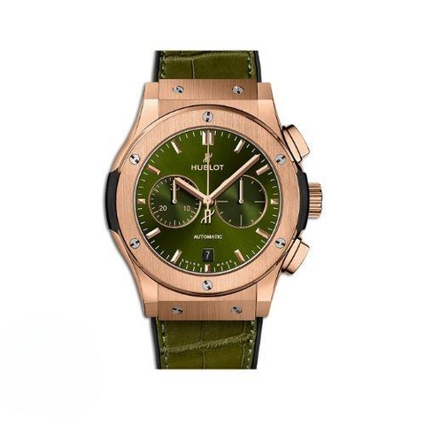 Đồng Hồ Hublot Classic Fusion Chronograph King Gold Green 42mm 541.OX.8980.RX