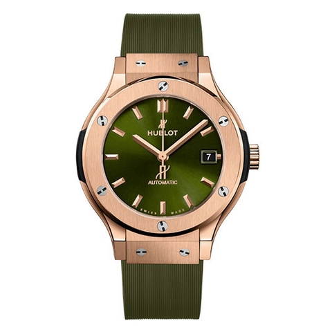 Đồng Hồ Hublot Classic Fusion King Gold Green 38mm 565.OX.8980.RX