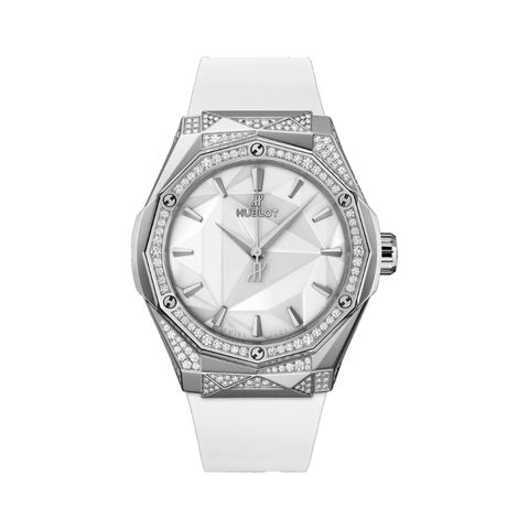 Đồng Hồ Hublot Classic Fusion Orlinski Titanium White Alternative Pave 40mm 550.NS.2200.RW.1804.ORL20