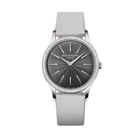 Đồng Hồ Patek Philippe Calatrava Diamond Gray Dial Ladies 4897G-010 33mm