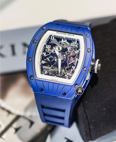 Đồng Hồ Richard Mille RM015 Ceramic Blue Parini Navi Cup Dual Time Tourbillon