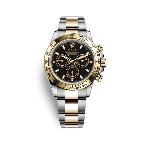 Đồng Hồ Rolex Cosmograph Daytona 40 116503-0004 Mặt Số Đen Dây Oyster Thép Vàng Vàng