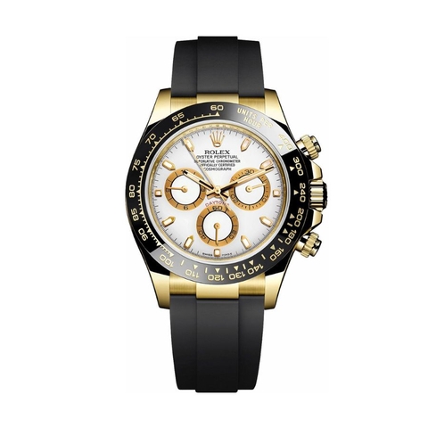 Đồng Hồ Rolex Cosmograph Daytona 40 116518LN-0041 Mặt Số Trắng Dây Đeo Oysterflex