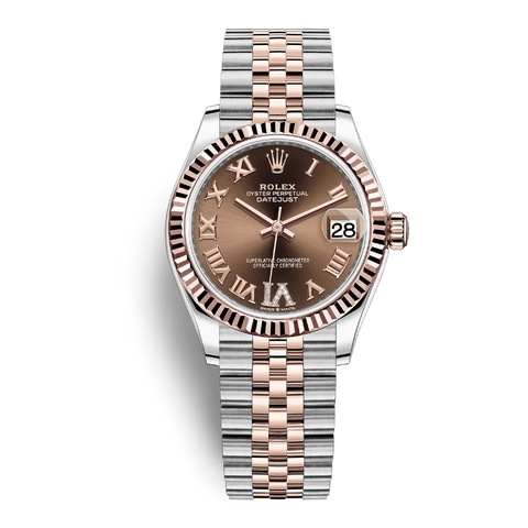 Đồng Hồ Rolex Datejust 31 Chocolate Cọc Số La Mã 278271-0004