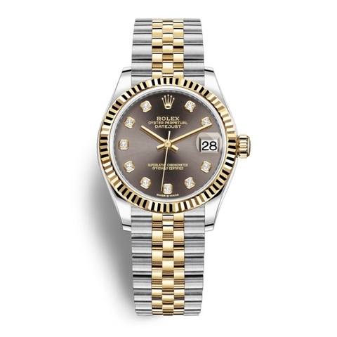 Đồng Hồ Rolex Datejust 31 Xám Đậm Nạm Kim Cương 278273-0022