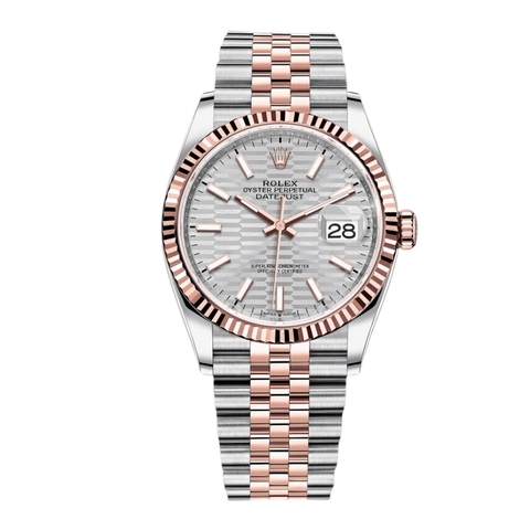 Đồng Hồ Rolex Datejust 36 Mặt Số Nếp Gấp Bạc 126231-0033