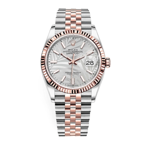 Đồng Hồ Rolex Datejust 36 Mặt Số Cây Cọ Bạc 126231-0031