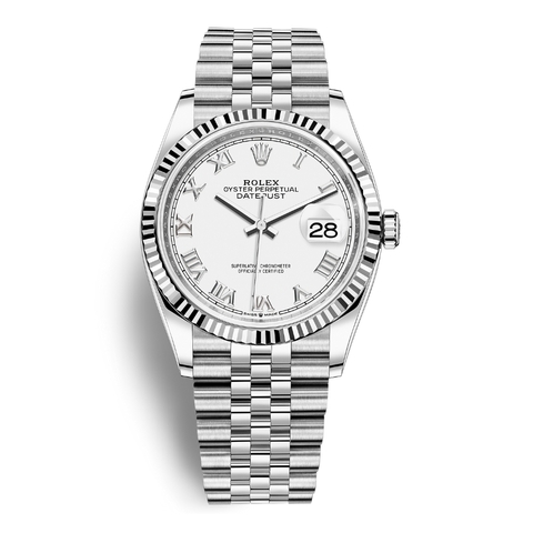 Đồng Hồ Rolex Datejust 36 126234-0025 Mặt Số Trắng Dây Đeo Jubilee Thép