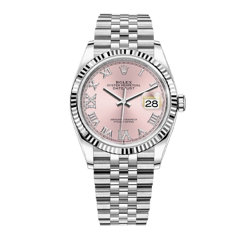 Đồng Hồ Rolex Datejust 36 126234-0031 Mặt Số Hồng Dây Đeo Jubilee Thép