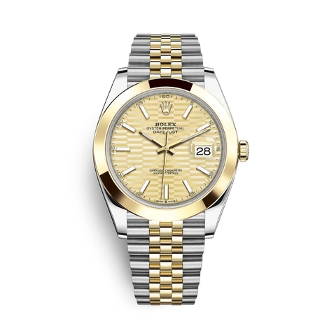Đồng Hồ Rolex Datejust 41 126303-0022 Mặt Số Nếp Gấp Vàng Dây Đeo Jubilee Thép Vàng Vàng