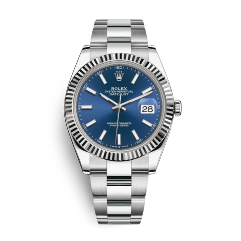 Đồng Hồ Rolex Datejust 41 126334-0001 Mặt Số Xanh Sáng Dây Đeo Oyster