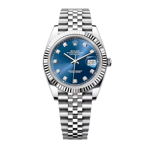 Đồng Hồ Rolex Datejust 41 Mặt Số Xanh Sáng 126334-0016