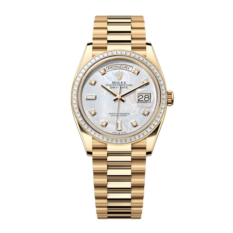 Đồng Hồ Rolex Day-Date 36 128398TBR Mặt Số Xà Cừ