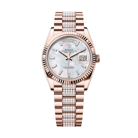 Đồng Hồ Rolex Day-Date 36 128235 Mặt Số Xà Cừ
