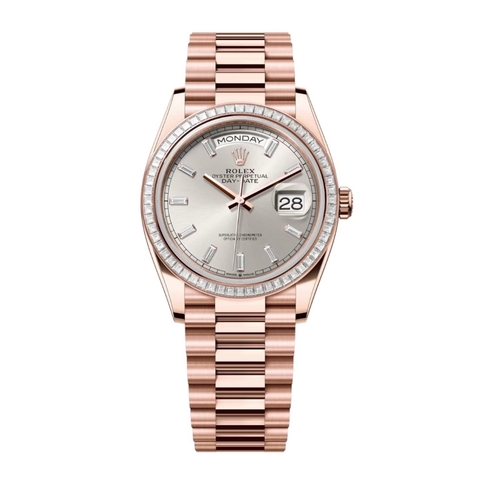 Đồng Hồ Rolex Day-Date 36 128395TBR Mặt Số Bạc