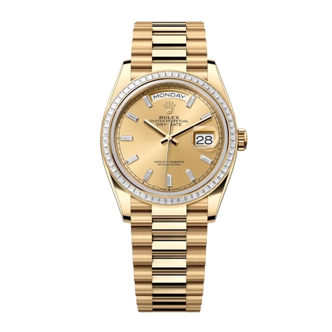 Đồng Hồ Rolex Day-Date 36 128398TBR Mặt Số Vàng