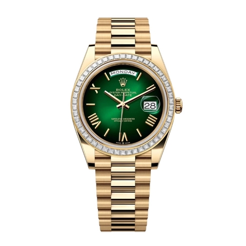 Đồng Hồ Rolex Day-Date 40 228398TBR Mặt Số Xanh Lá Cây