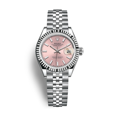 Đồng Hồ Rolex Lady-Datejust 28 279174-0001 Mặt Số Hồng Dây Đeo Jubilee Vàng Trắng