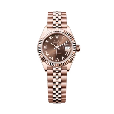 Đồng Hồ Rolex Lady-Datejust 28 279175-0015 Mặt Số Chocolate Dây Đeo Jubilee Vàng Hồng